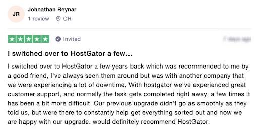 Adult hosting reviews for HostGator