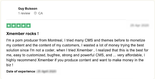 Screenshot of xMember by adent review on Trustpilot-2