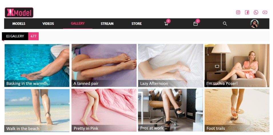 Sell feet pics on own website using xModel