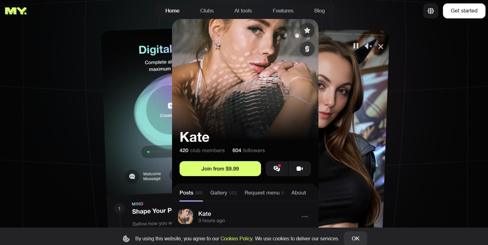 my.club is a new site to sell booby pics