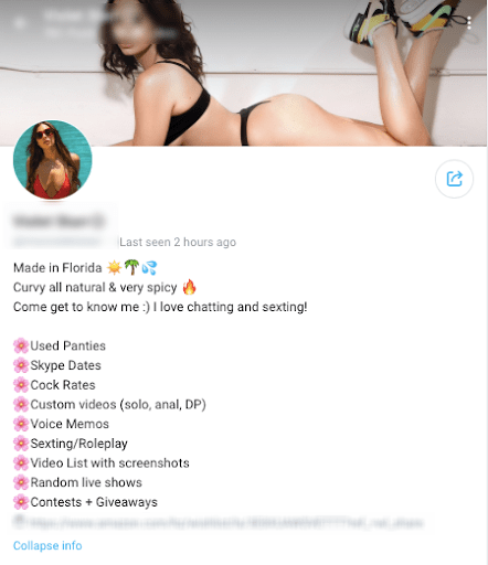 A OnlyFans user mentioned about her used panties selling business on her OnlyFans bio