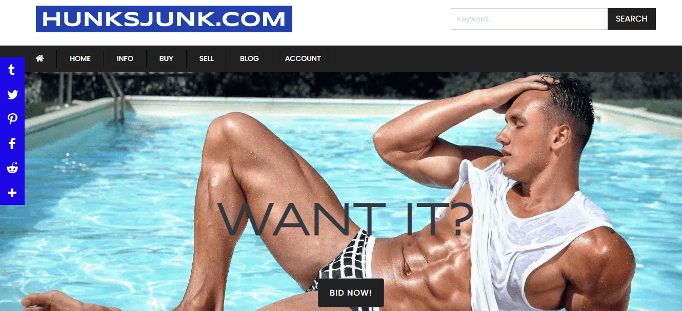 Hunksjunk site to sell used mens underwear and boxers