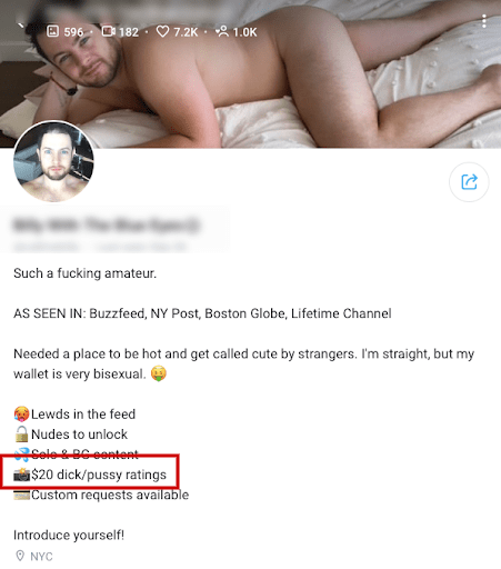 Un gars sur OnlyFans gagne de l'argent grâce à l'évaluation de la bite et de la chatte