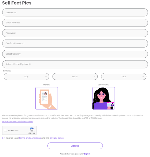 FeetFinde Id verfication process