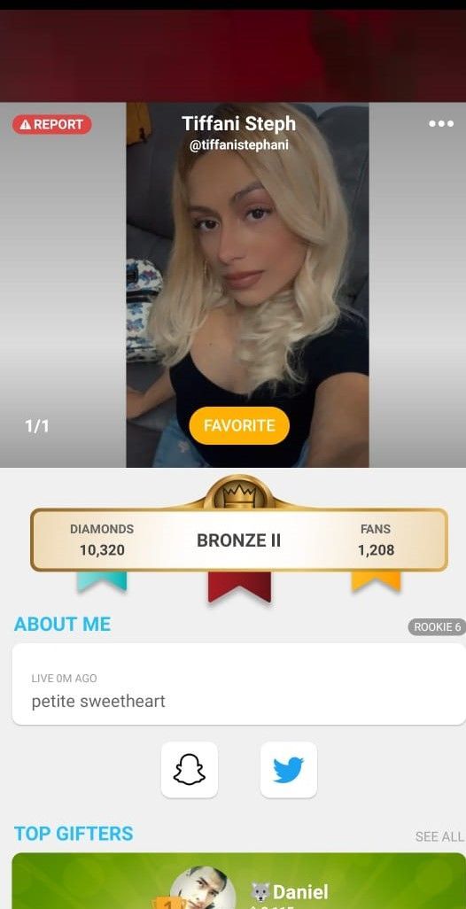 screenshot of model earning on kik by diamonds