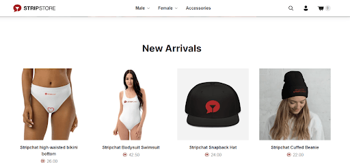 Brand Merchandise of an adult webcam business