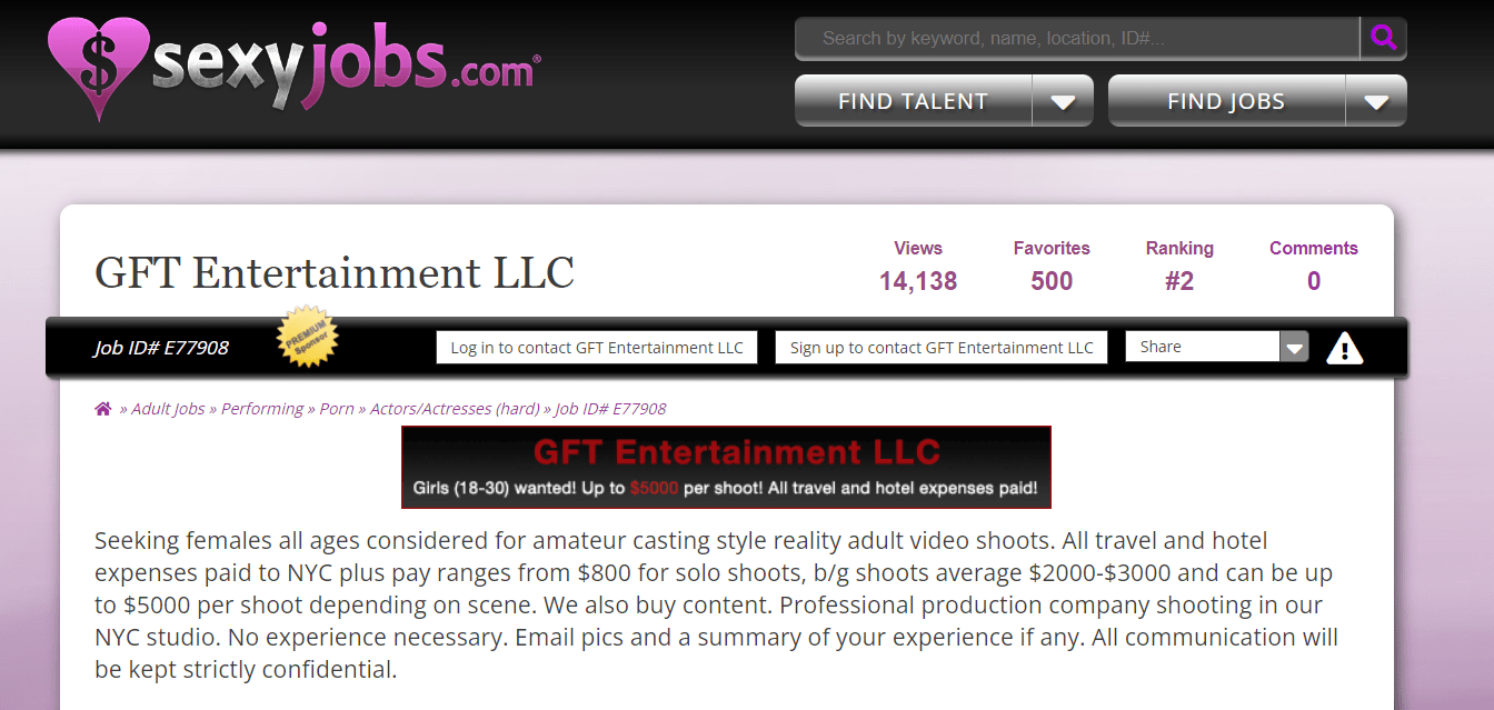 Hiring porn models by adult job boards