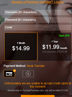Monthly & Yearly Subscription of porn tube site that makes money through it