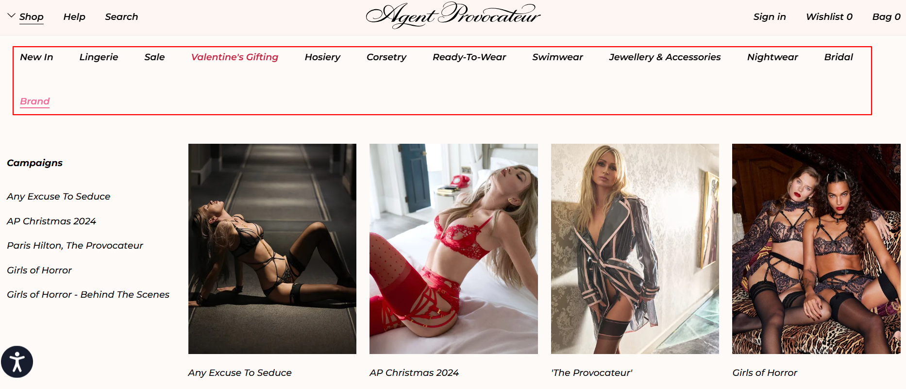 Lingerie Ranges of Agent Provocateur