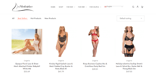 Website to Promote Lingerie Business