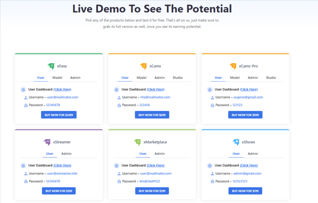 Adent's Live Demo - Try Before You Buy