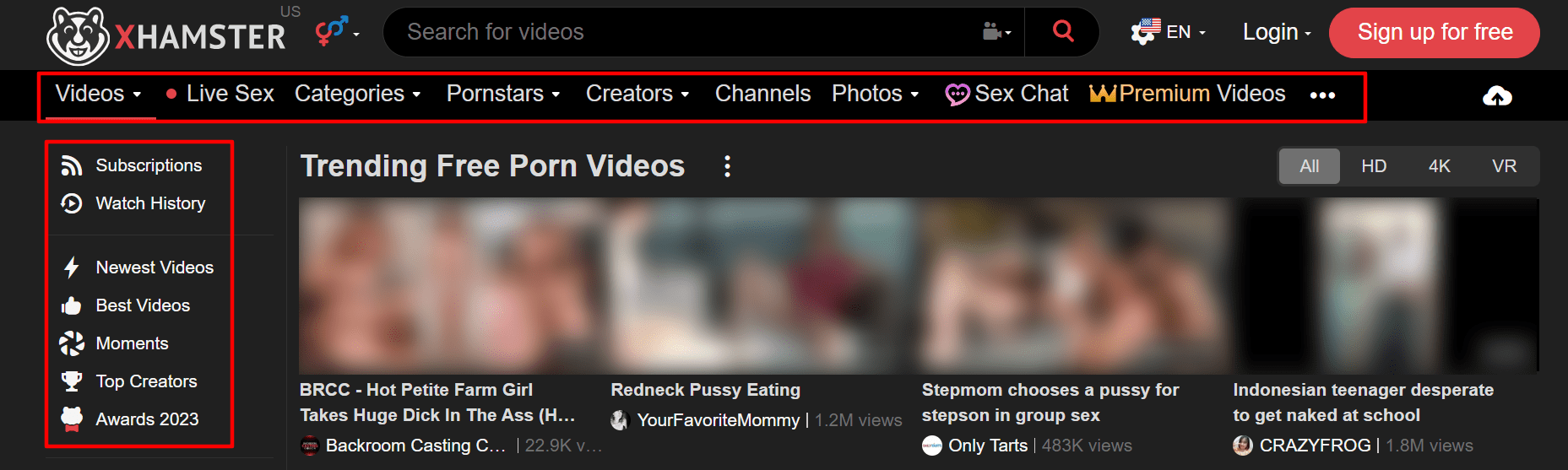 User-Centric Design of xHamster's Home Page