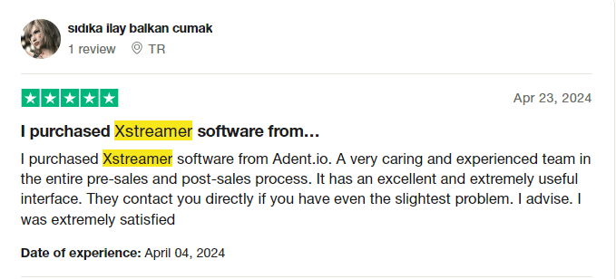 User Review About xStreamer on Trustpilot for Building Adult Tube Sites