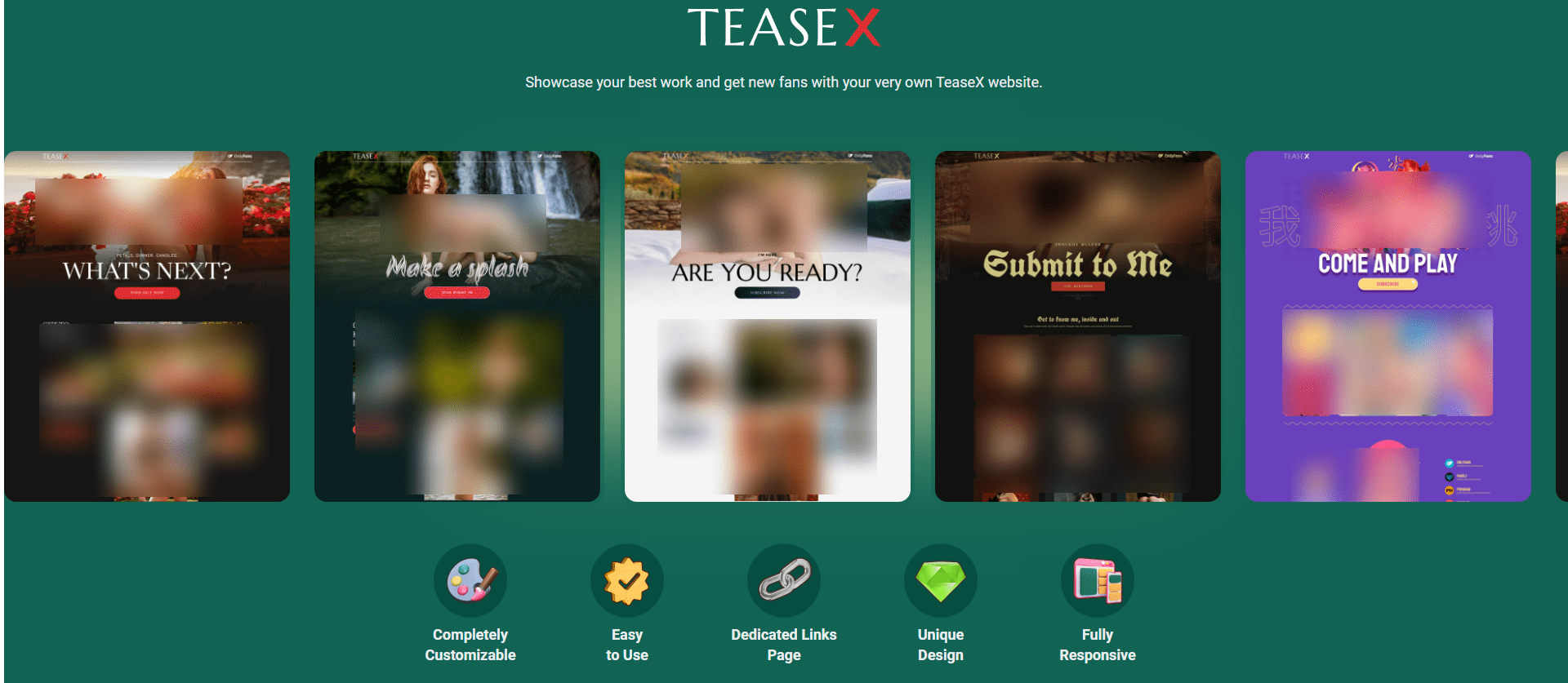 Vicetemple's Sleek Adult Website TeaseX Theme