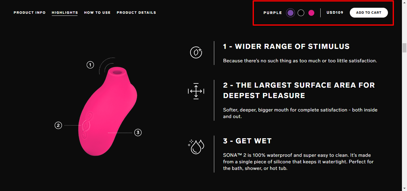 LELO Sona 2 Vibrator With Premium Features