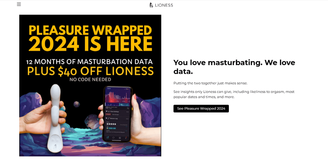 Lioness Vibrator Controlled With AI App