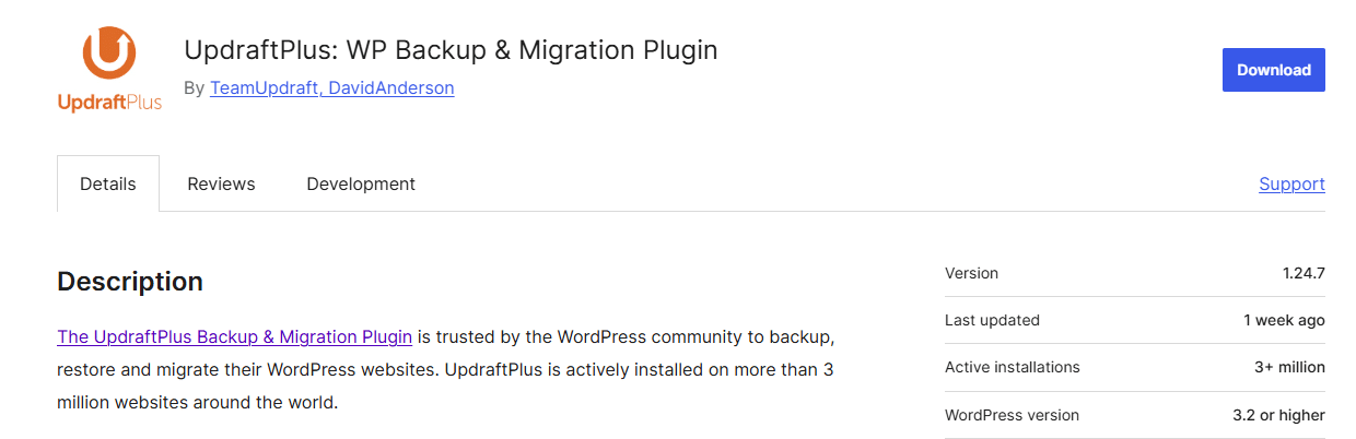 UpdraftPlus WP Plugin for Data Backup and Website Migration for Adult Websites