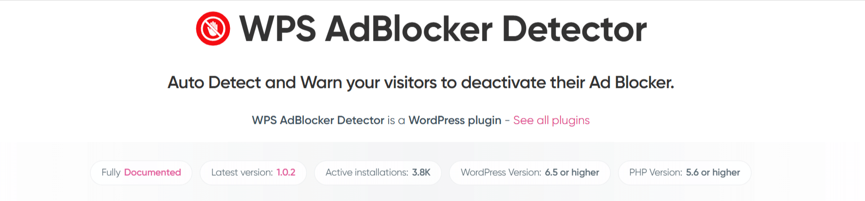 WPS AdBlocker Detector WP Plugin to Detect AdBlockers on Site