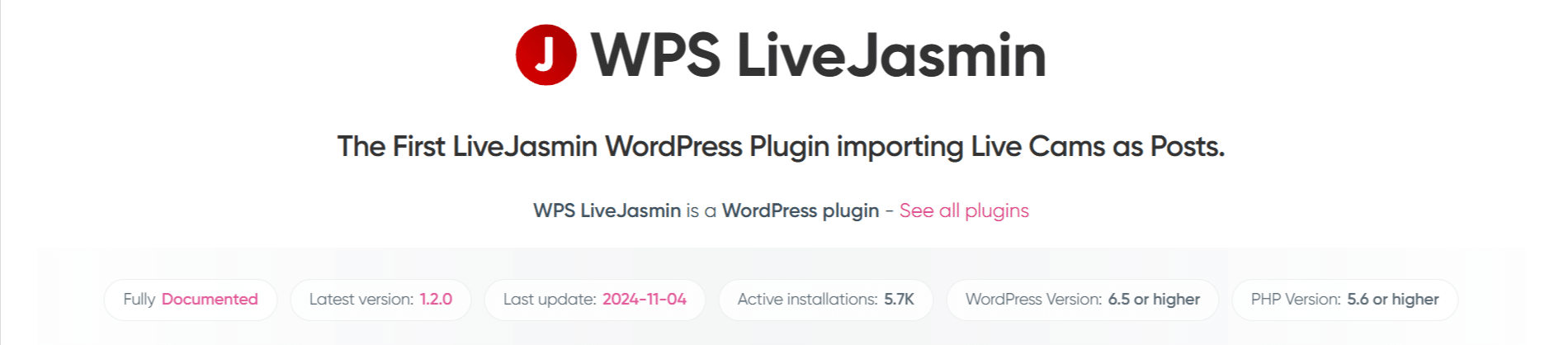 WPS LiveJasmin WP Plugin for Displaying Live Cam Shows