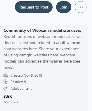 Reddit Webcam Community to Promote and Share Expertise