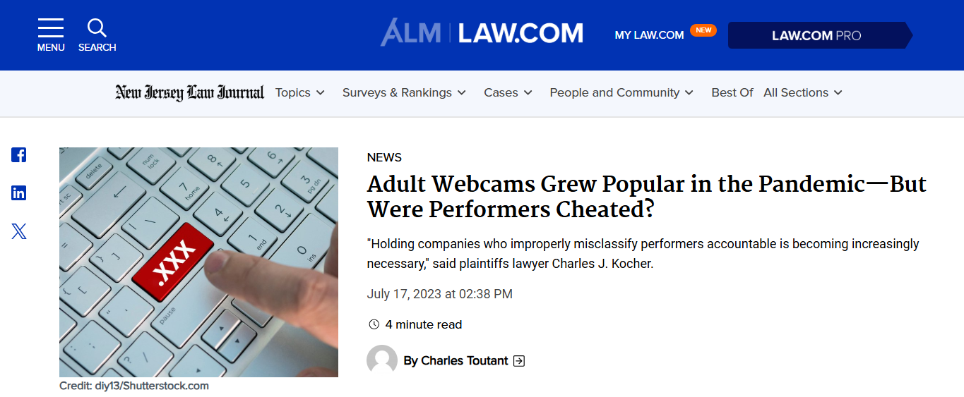 Report About Webcam Performers Being Cheated by Webcam Businesses