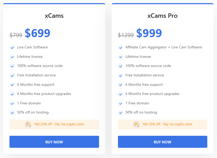 xCams Pricing and Features Breakdown