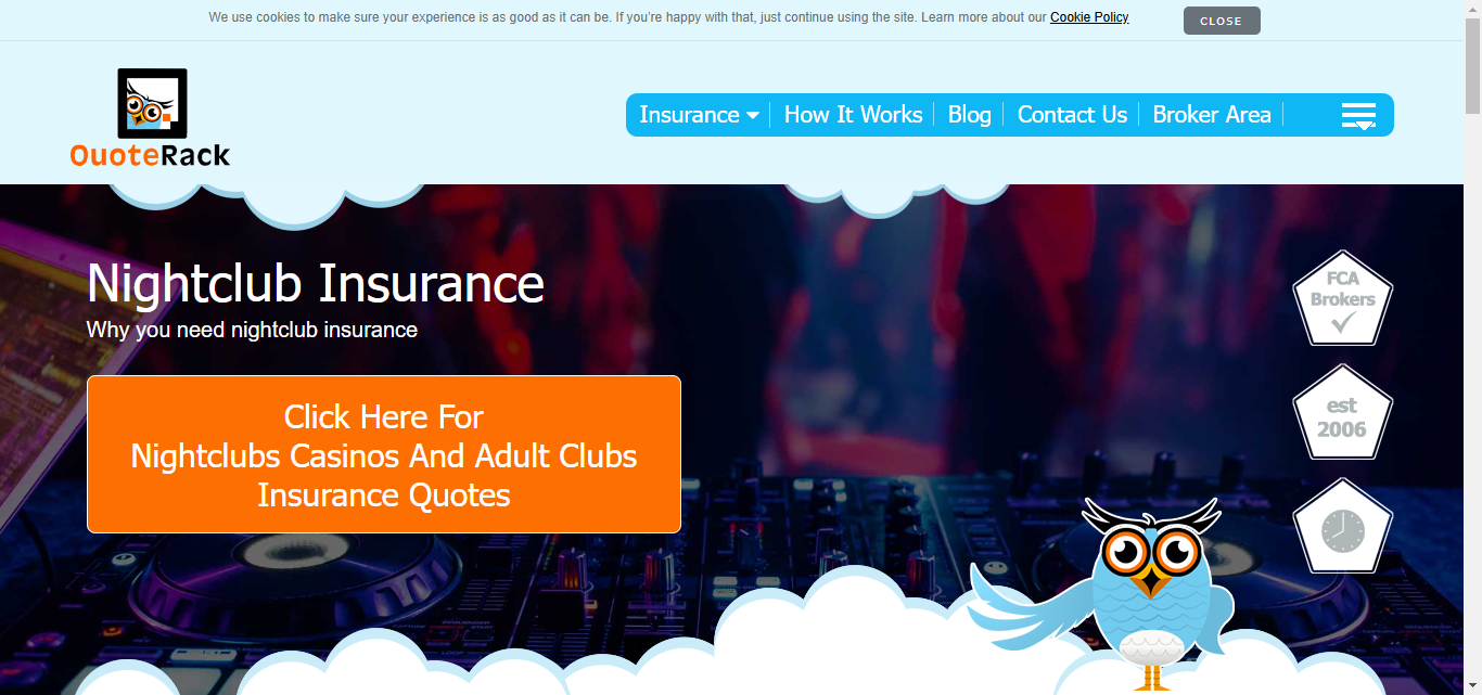 QuoteRack Insurance Company Offering Insurance for Nightclubs, Adult Clubs and Casinos