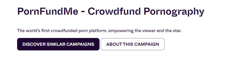 PornFundMe, The World’s First Crowdfunded Porn Platform