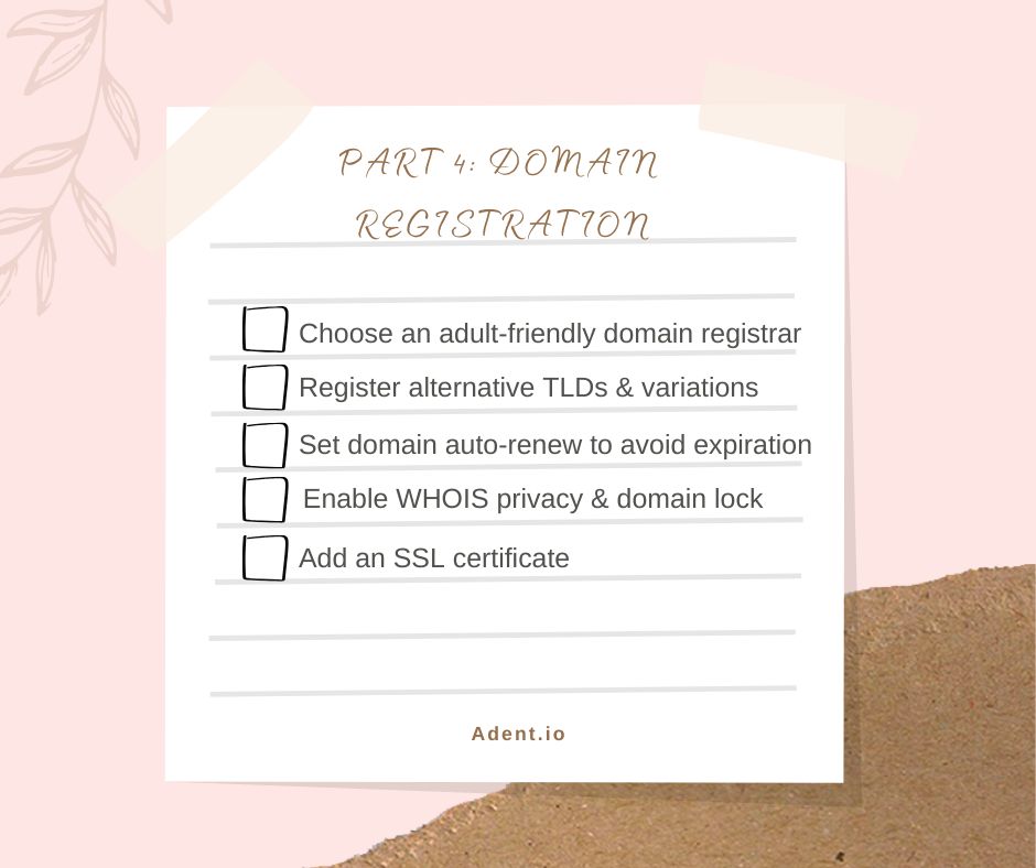 Domain Registration for choosing adult domain name