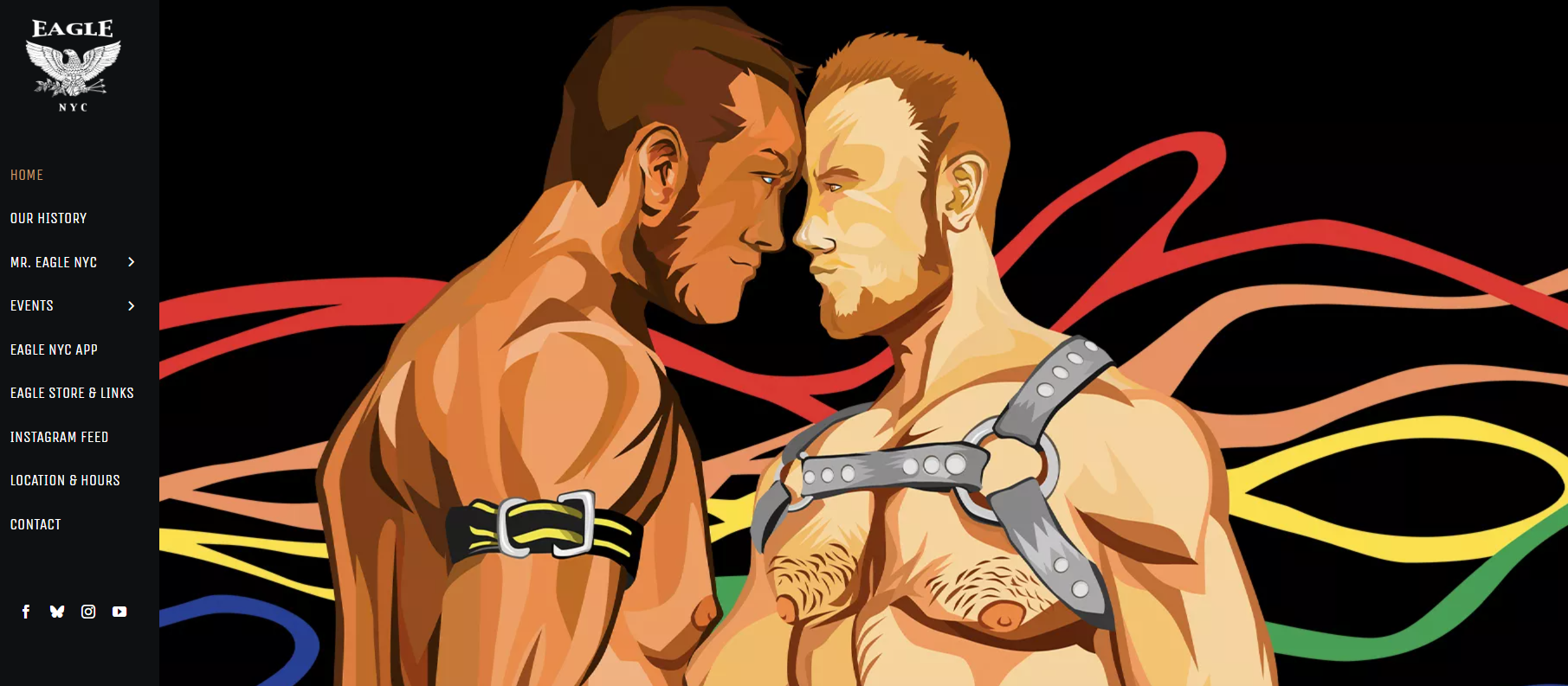Screenshot of The Eagle SWEAT LGBTQ strip show