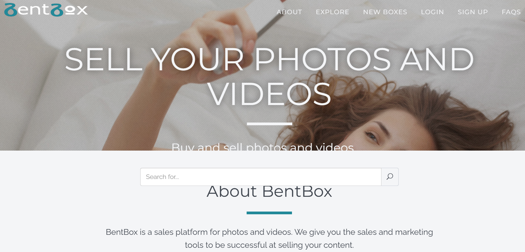 Screenshot of bentbox to sell nudes