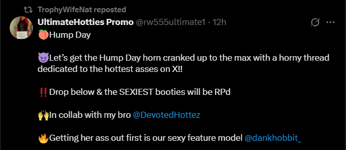Screen shot of X account using emojis to spice up x post for promotion