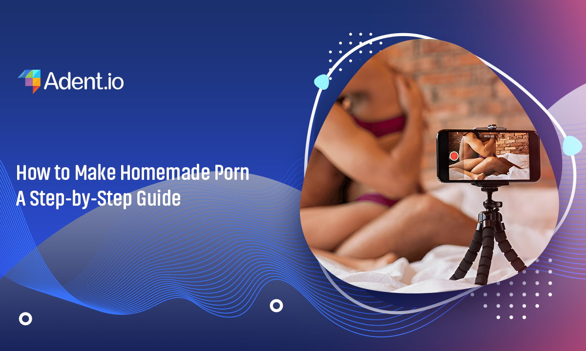 Couple recording a video on mobile with text "How to Make a Homemade Porn Site: A Step-by-Step Guide.