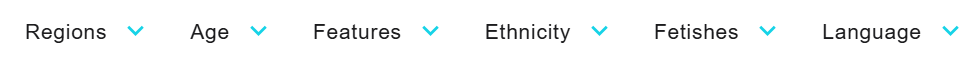 Advanced filters on Jerkmate based on age, region, features, ethnicity, and language.