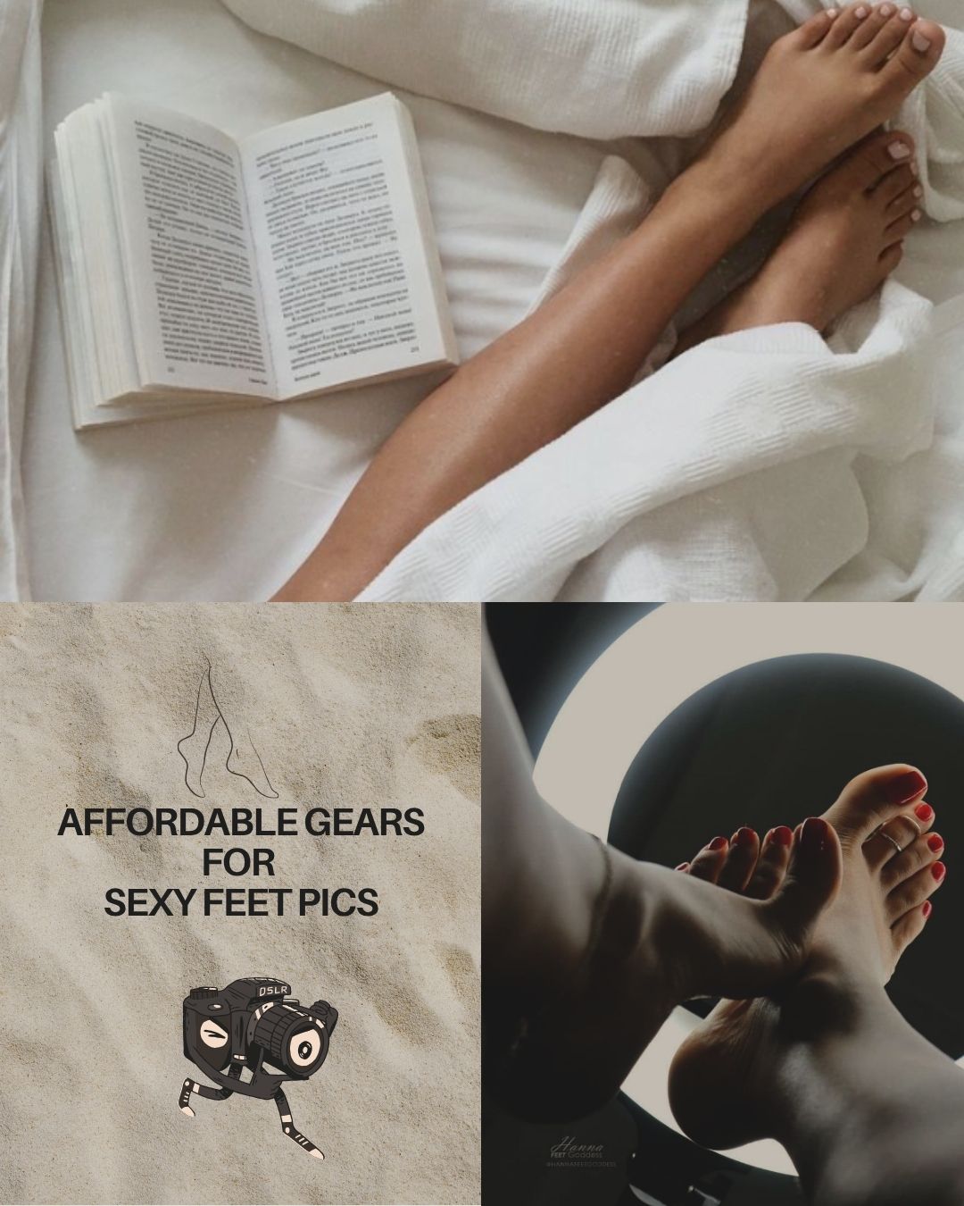 Best gear for taking feet pics includes tripod, soft fabric, reflector, and more.