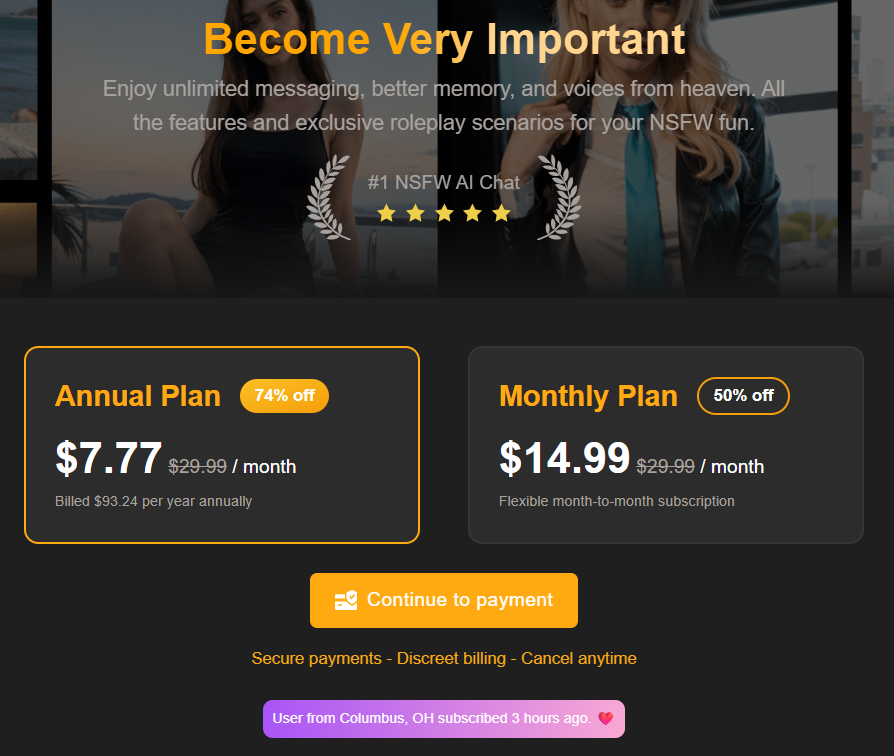 Subscription Price of Krushchat 