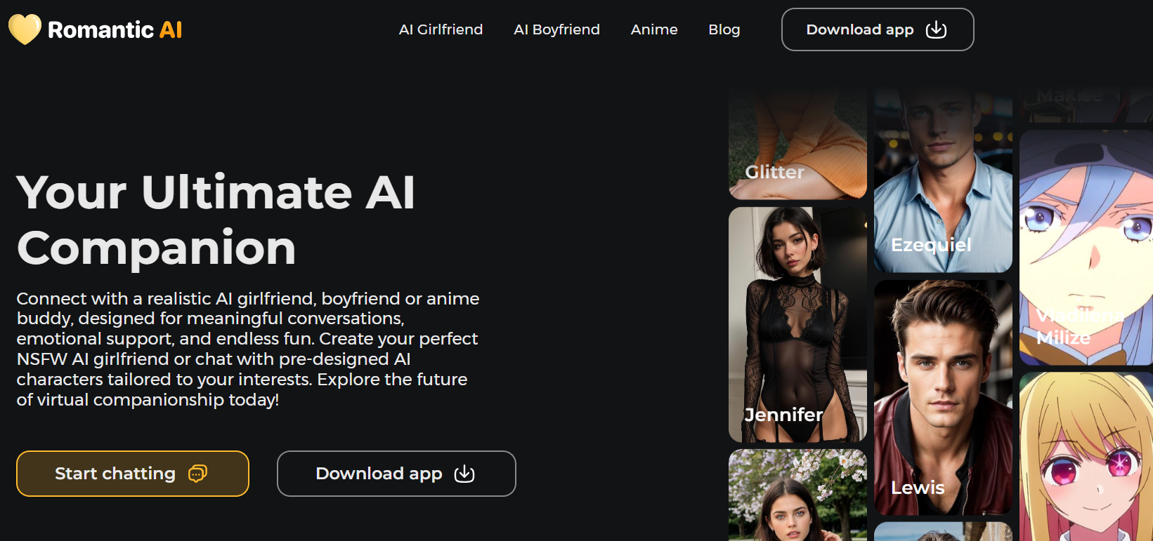 Romantic Ai alternative to janitor Ai 