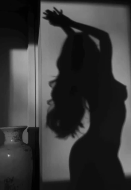 Black and white shadow photography for artistic nude poses