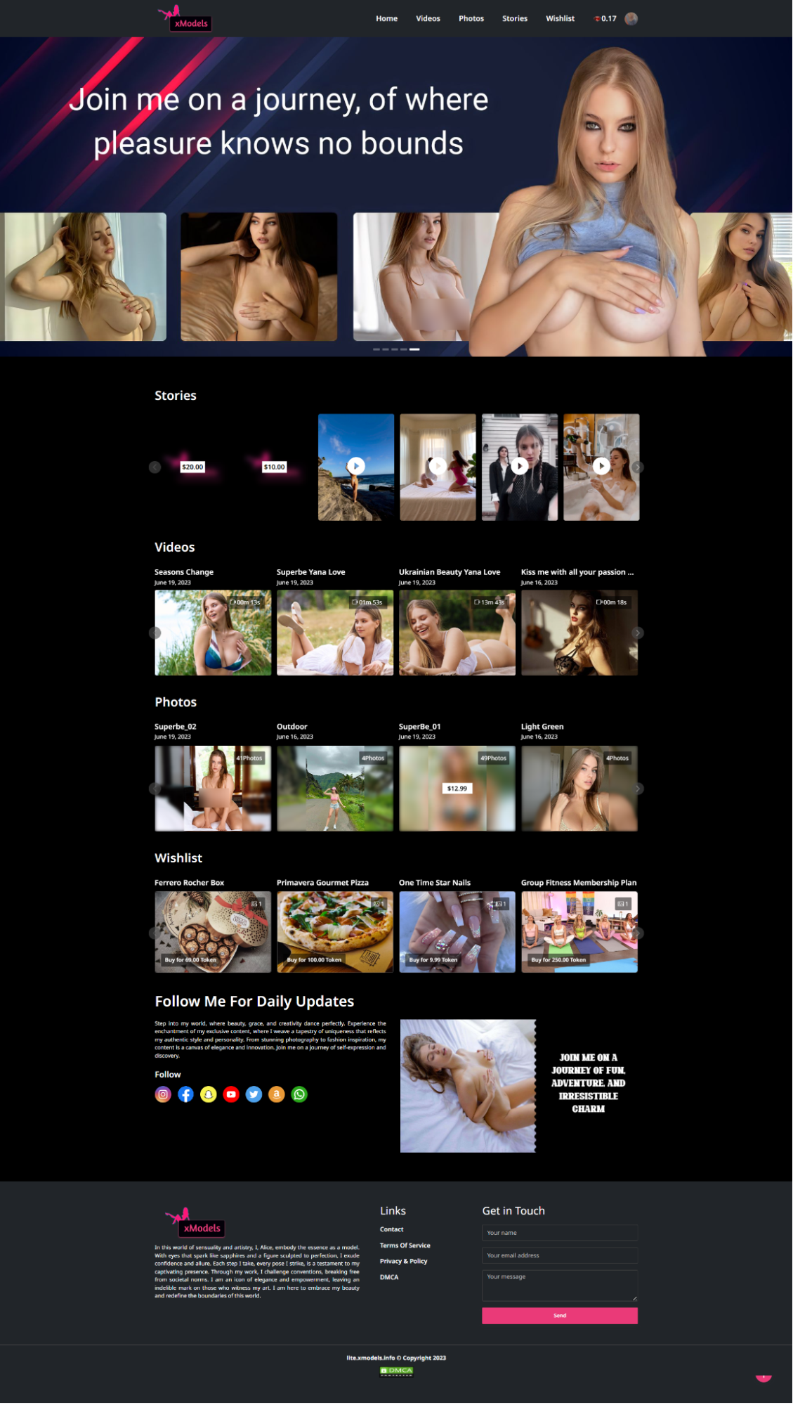 xModel by Adent.io script to create your own website and earn additional income