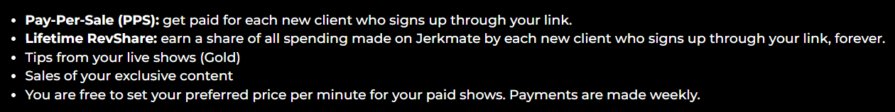 Jerkmate Monetization Methods