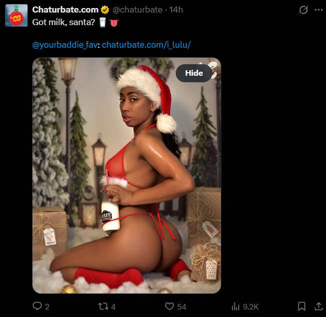 Chaturbate Presents a Christmas X Campaign Starring Lulu