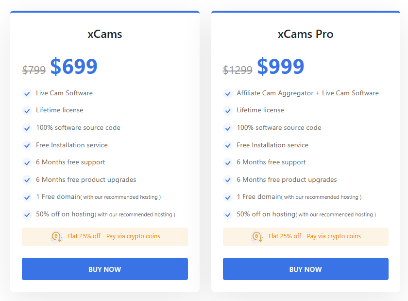 xCams by Adent.io Pricing Plans