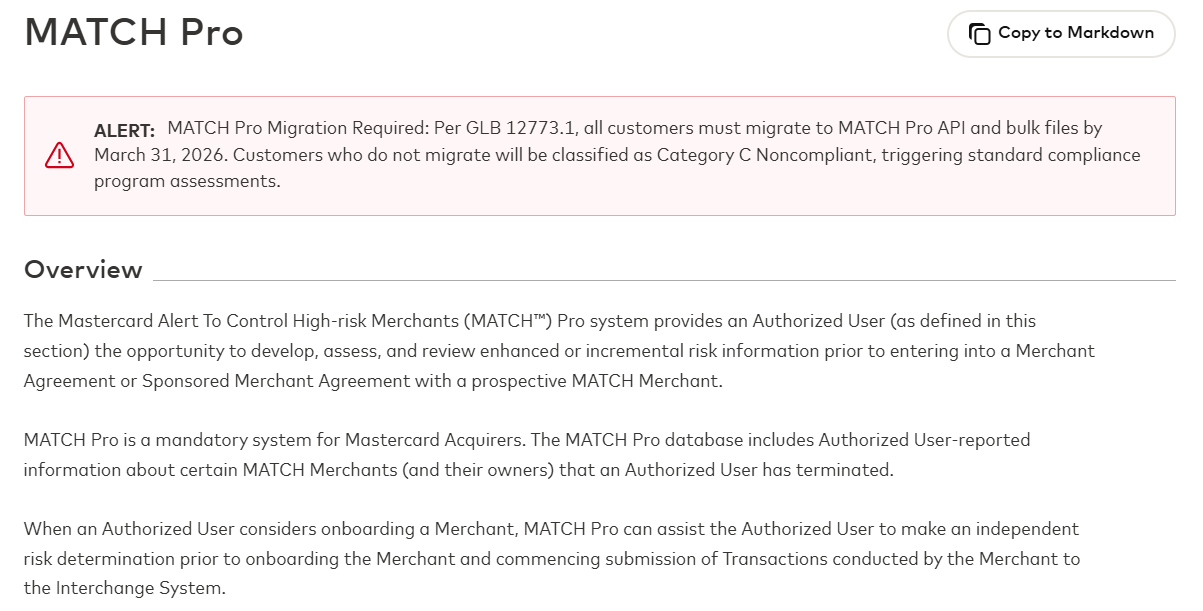 MATCH PRO Instruction Card by Mastercard