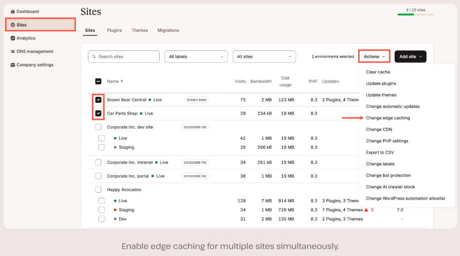 Edge Caching Process in WordPress