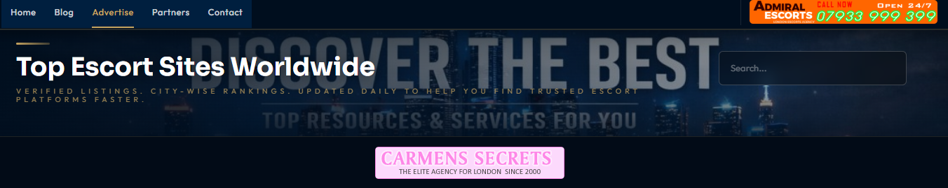 Display Ads on Escorts Directory Website