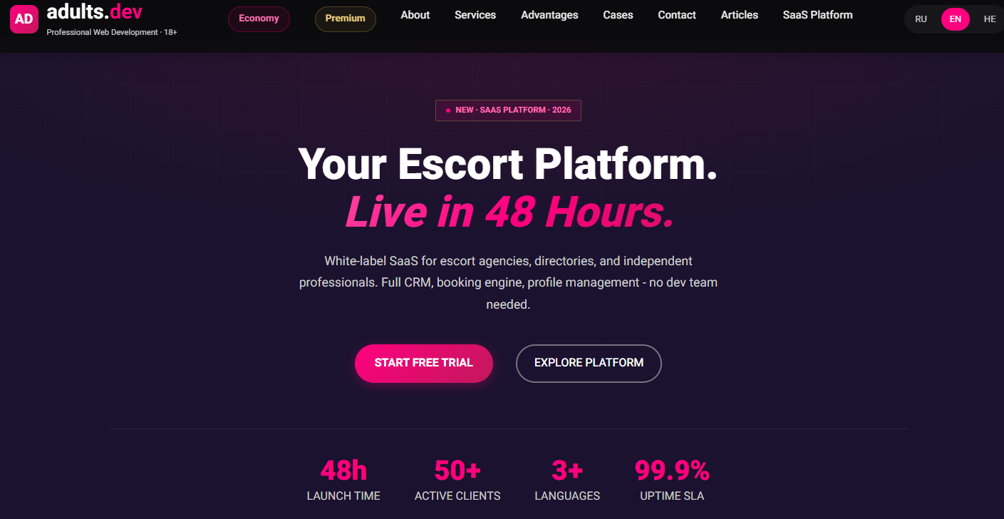 EscortCloud by adults.dev for Modern Escort Agency Management 