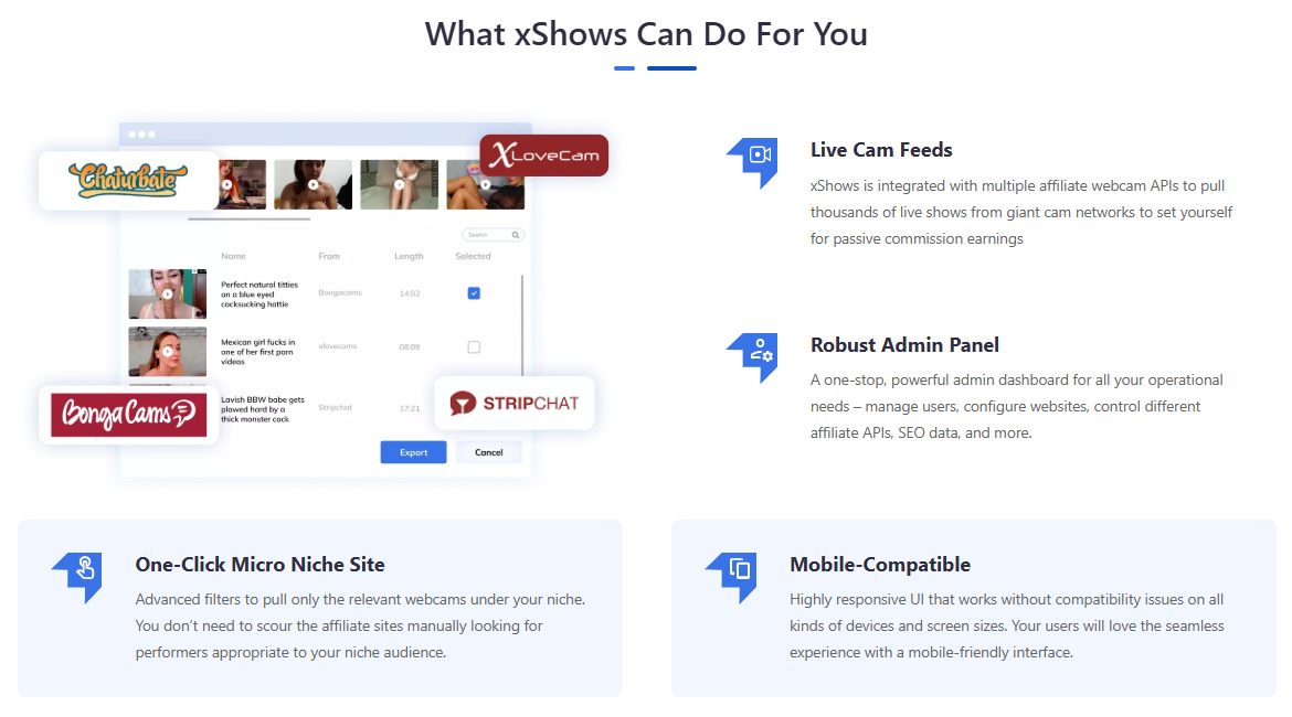   xShows by Adent.io Helps Businesses Build Feature-Rich Adult Webcam Affiliate Websites  