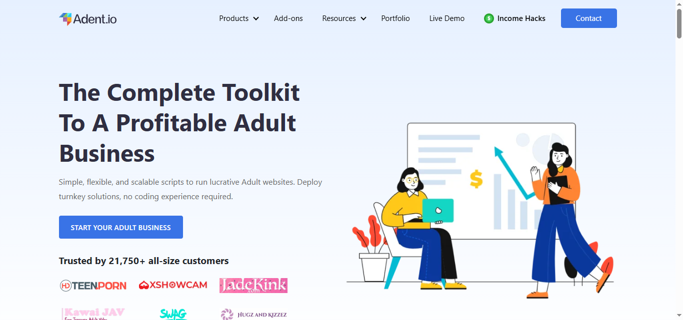 Adent.io, White Label Adult Platform Software to Build Almost Any Type of Adult Platforms