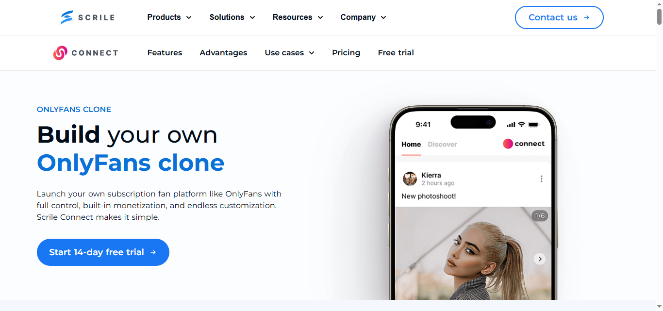 Scrile Connect, a White Label Script to Build an OnlyFans Clone