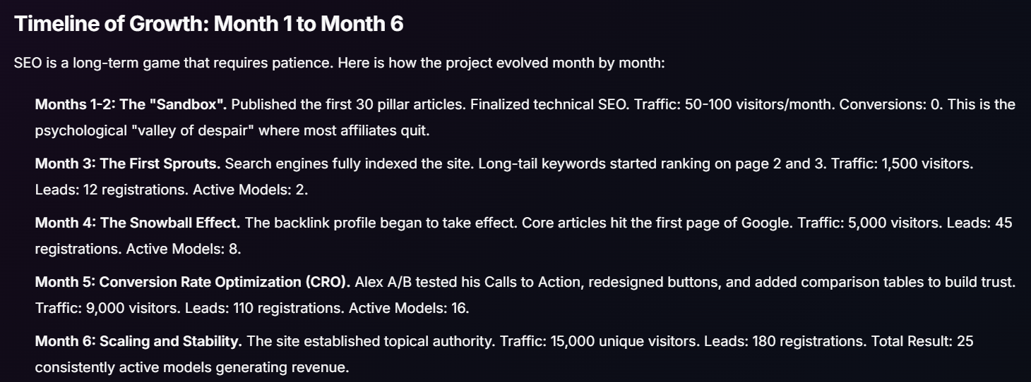 MMCash SEO Review of a Webcam Affiliate Case Study